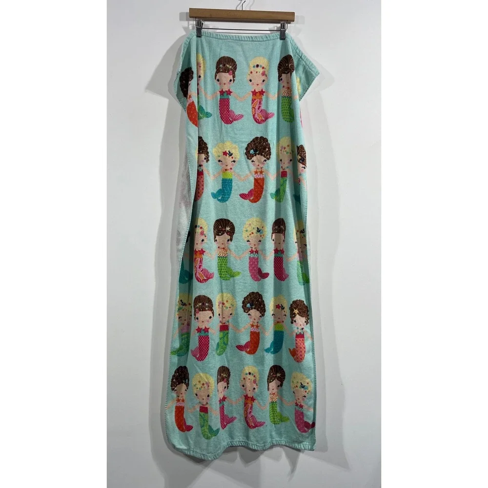 Boat House Novelty Mermaid Print Beach Towel 100% Cotton 27x60 Resort Vacation